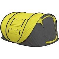 Outsunny Camping Tent Dome Pop-up Tent w/ Windows for 4-5 Person Yellow