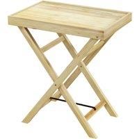 Wooden Garden Table, Outdoor Side Table 68cmx44cmx75cm, Natural