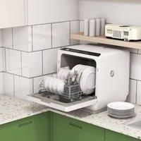 Tabletop Dishwasher Mini Countertop Dishwasher with 4 Place Settings
