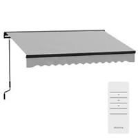 Outsunny 3 x 2m Electric Retractable Awning, Aluminium Frame, Light Grey