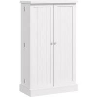 HOMCOM Freestanding Multi-Storage Kitchen Cupboard with Adjustable Shelves White