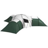 Outsunny Large Camping Tent with 3 Bedroom, Living Area and Porch for 6-9 Man