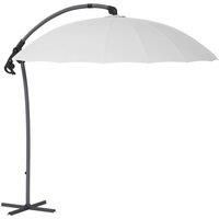 Outsunny 2.7m Cantilever Parasol, with Cross Base - Grey