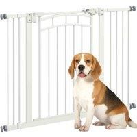 PawHut Pressure Fit Safety Gate w/ Auto Closing Door, for Small Medium Dogs, 74-100cm