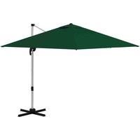 Outsunny 3 x 3m Cantilever Roma Parasol w/ Cross Base Green