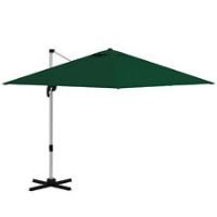 3 x 3(m) Cantilever Parasol Garden Umbrella with Cross Base Green