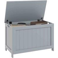 HOMCOM Storage Chest w/ 2 Safety Hinges