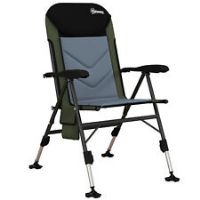 Outsunny Folding Fishing Chair Camping Chair with 7-Level Adjustable Backrest