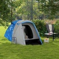 Outsunny 2-3 Man Camping Tent with Living Area - Blue
