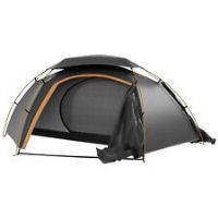 Outsunny Camping Tent Dome Tent with Removable Rainfly for 1-2 Man, Grey