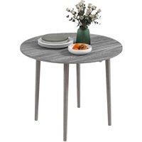 HOMCOM Folding Round Drop Leaf Table Grey, none
