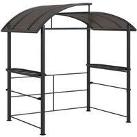 Outsunny BBQ Patio Canopy Gazebo w/ Polycarbonate Roof