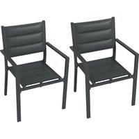 Outsunny Set of Two Aluminium Stacking Garden Chairs
