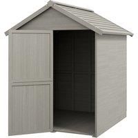 Outsunny 6 x 6.5FT Wooden Shed, Floor Included Garden Storage Shed with Waterproof Apex Roof and Clear Window