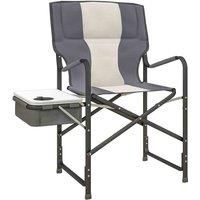 Outsunny Folding Directors Chair with Cooler Bag Grey