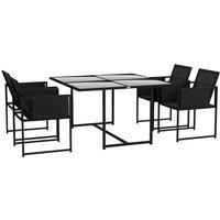 Outsunny 4 Seat Outdoor Table and Chairs