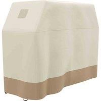 Outsunny BBQ Cover for Rectangular Gas Grill, 300D Oxford Fabric Barbecue Covers, Waterproof UV Protection Rip-Proof, with Windproof Buckles, Beige, 152 x 66 x 115cm
