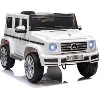 HOMCOM Compatible 12V Battery-powered Kids Electric Ride On Car Mercedes Benz G500 Toy with Parental Remote Control Music Lights MP3 Suspension Wheels