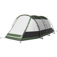 Outsunny 3-4 Man Camping Tent, Family Tunnel Tent, 2000mm Waterproof, Portable with Bag, Green