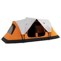 Outsunny 2 Room Camping Tent with Waterproof Rainfly & Screen Panels Orange