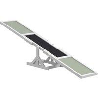 PawHut Wooden Pet Seesaw for Big Dogs, Dog Agility Equipment with Anti-Slip Surface - White