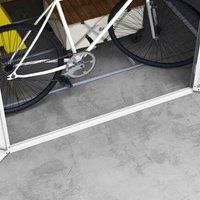 Outsunny 8 x 6ft Garden Shed Storage with Foundation Kit and Vents, Grey