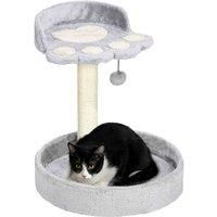 PawHut Cat Tree, 44cm Cat Tower, Cat Tree for Indoor Cats, with Sisal Cat Scratching Post, Platforms, Toy Ball - Light Grey