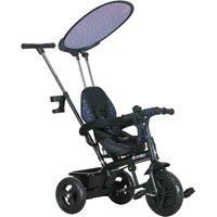 HOMCOM 6 In 1 Kids Tricycle W/ Removable Handle - Dark Blue