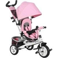 Homcom 6 In 1 Kids Trike Stroller With Parent Handle Pink