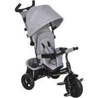 Homcom 6 In 1 Kids Trike Stroller With Parent Handle Grey