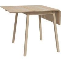HOMCOM Folding Dining Table, Extendable Kitchen Table for Small Space, Wooden Drop Leaf Table for 2-4 People, Natural Wood Effect