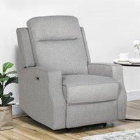 Homcom Electric Armchair Fabric Recliner With Usb Port Grey