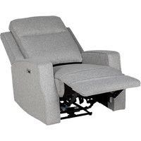HOMCOM Electric Recliner Armchair, Recliner Chair with Adjustable Leg Rest, USB Port, Grey