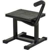 DURHAND 150KG Steel Motorbike Jack Lift Rubber Platform Crank Lift Manual Repair Clean Hoist Table Assist Off-Road Dirt Bike Stand Black - 27.5/39.5 Hcm
