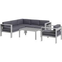 Outsunny 5pc Sofa Set w/ Cushions - Grey