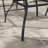 Outsunny Garden Dining Table W/ Umbrella Hole, Dining Table For 4, Grey