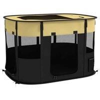 PawHut Dog Pen, Pet Playpen, Portable Foldable Dog Cat Playpen Soft Pet Cage with Storage Bag for Puppies, Rabbits, Kittens, Guinea Pigs, 94 x 74 x 60cm - Yellow
