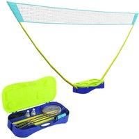 Sportnow Portable Badminton Net Set With Volleyball Net Rackets Shuttlecocks