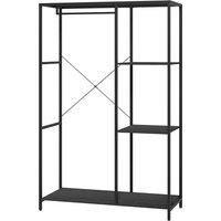 Coat Rack with Shoe Storage Hall Tree w/ Hanging Rail Storage Shelf Steel Frame