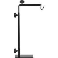 PawHut Reptile Lamp Stand, Adjustable Height and Width Heat Lamp for Reptile Amphibian Terrariums, Light Stand with Hook Hanging Steel Base - Black