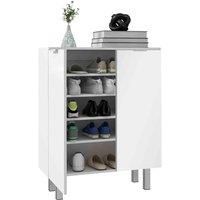 Homcom Shoe Storage Cabinet With Soft-close Hinges & Adjust Shelves High Gloss