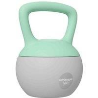 SPORTNOW Soft Kettlebell, 10kg Kettle Bell with Non-Slip Handle for Home Gym Weight Lifting and Strength Training, Grey and Green