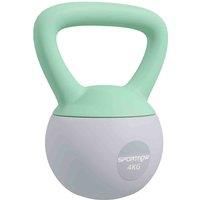 SPORTNOW 4KG Kettlebell with Soft Body and Non-Slip Handle, Grey and Green