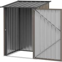 3.3ft x 3.4ft Outdoor Storage Shed Steel Garden Shed with Lockable Door
