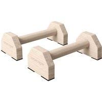 SPORTNOW Push up Handles, Wooden Parallettes Bars with Non-Slip Base, Calisthenics Equipment for Home, Gym, Fitness, Exercise