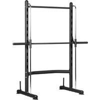 HOMCOM Adjustable Squat Rack with Pull Up Bar and Barbell Bar for Home Gym, none