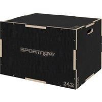 SPORTNOW 3-in-1 Wooden Plyo Box, Anti-Slip Plyometric Jump Platform, Step up Exercise Box with Handle Openings for Home Gym Workout Training, 51/61/76cm