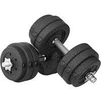 Homcom 30Kg Adjustable Dumbbells Weight Set Hand Weight For Body Fitness
