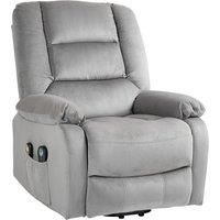 HOMCOM Electric Riser and Recliner Chair with Vibration Massage, Heat, Side Pocket, Grey