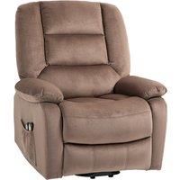 HOMCOM Electric Riser and Recliner Chair with Vibration Massage, Heat, Side Pocket, Brown